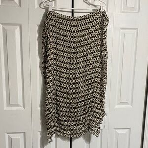 J Crew black tan & cream lightweight NWT scarf